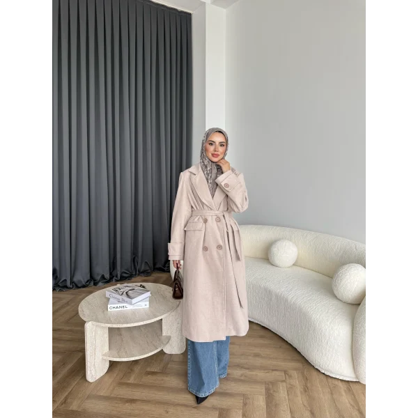 Edalla Kaşe Kaban - Bej