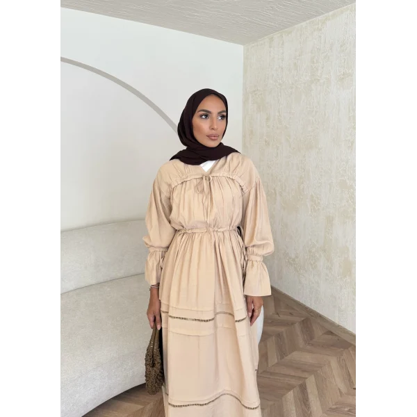 Exlan İndirimli Elbise - Bej