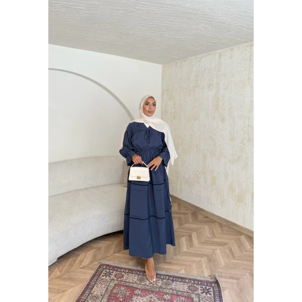 Exlan İndirimli Elbise - Lacivert