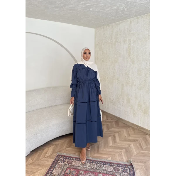 Exlan İndirimli Elbise - Lacivert