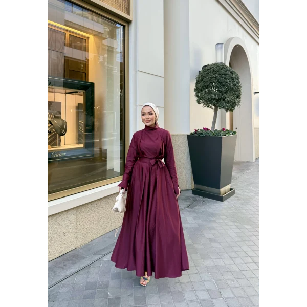 Eyşan Elbise - Bordo