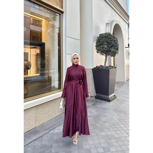 Eyşan Elbise - Bordo