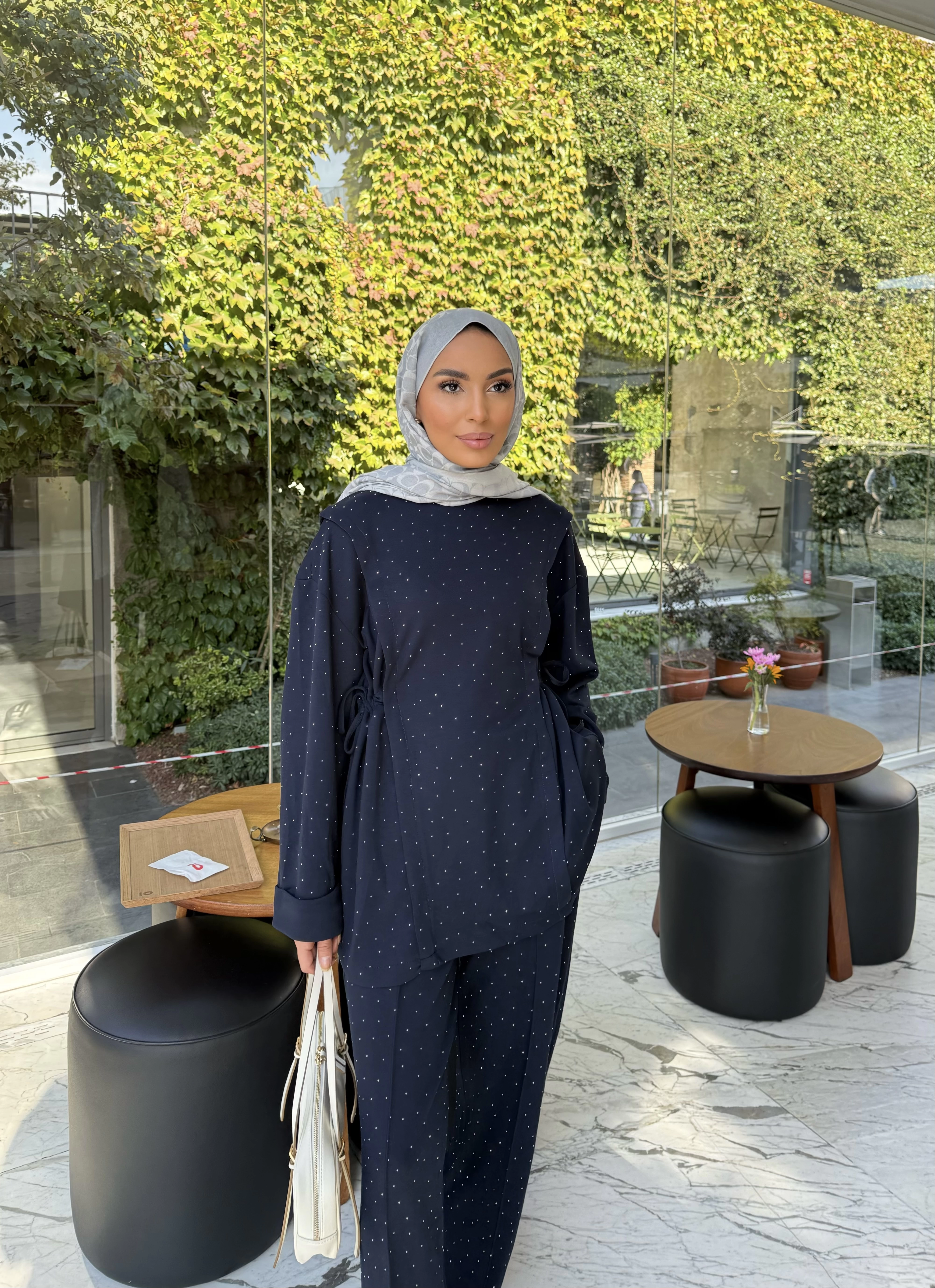 Bendetta Taşlı Oysh Takım - Lacivert