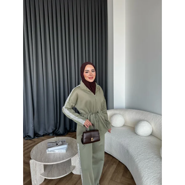 Gollan Fermuarlı Scuba Takım - Yeşil