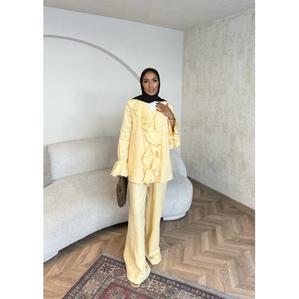 Gültür Taşlı Takım - Sarı