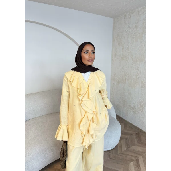 Gültür Taşlı Takım - Sarı