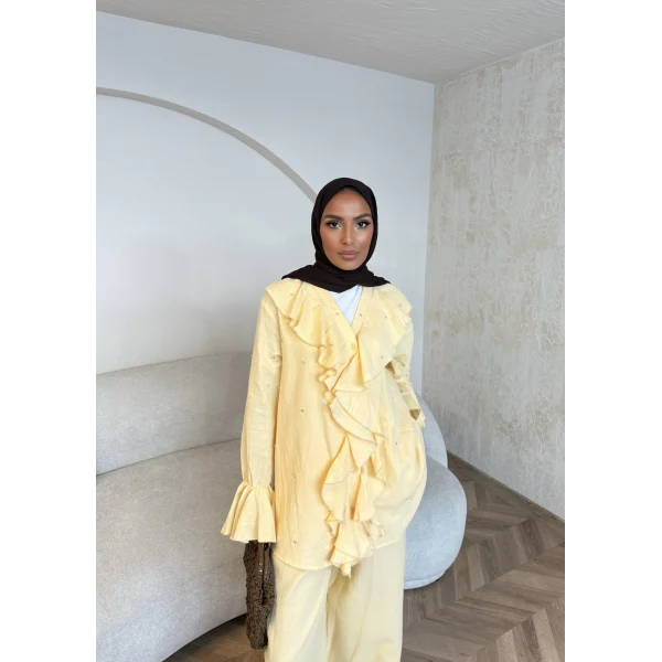 Gültür Taşlı Takım - Sarı