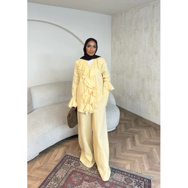 Gültür Taşlı Takım - Sarı