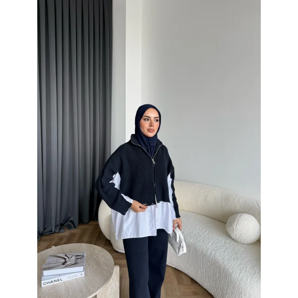 Hanne Gömlek Detaylı Takım - Lacivert