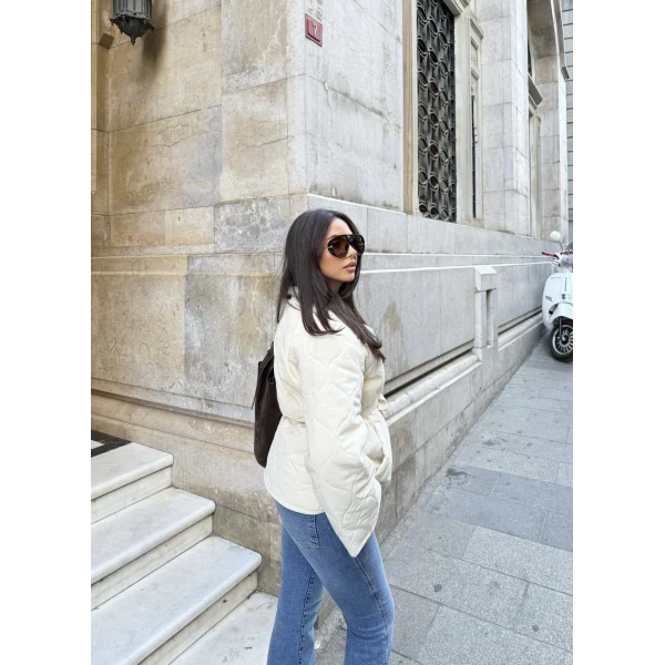 Hare Mevsimlik Kapitone Ceket - Bej