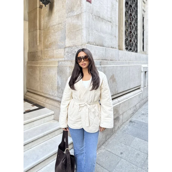 Hare Mevsimlik Kapitone Ceket - Bej