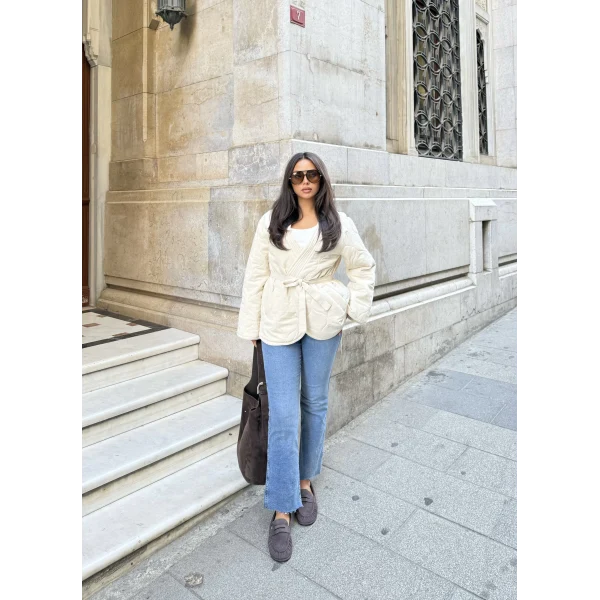 Hare Mevsimlik Kapitone Ceket - Bej