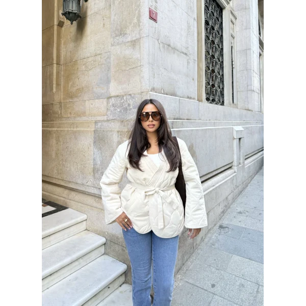 Hare Mevsimlik Kapitone Ceket - Bej