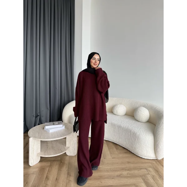 Harlin Triko Takım - Bordo