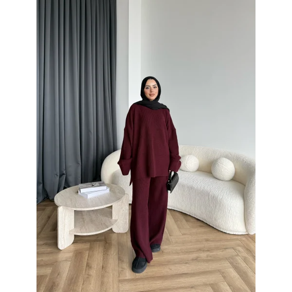 Harlin Triko Takım - Bordo