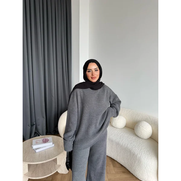 Harlin Triko Takım - Gri