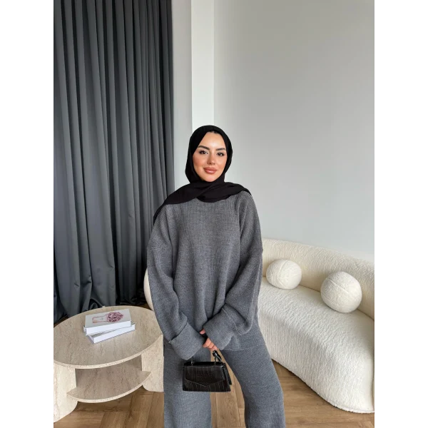 Harlin Triko Takım - Gri