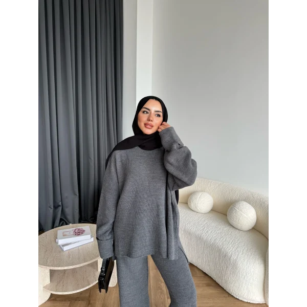 Harlin Triko Takım - Gri