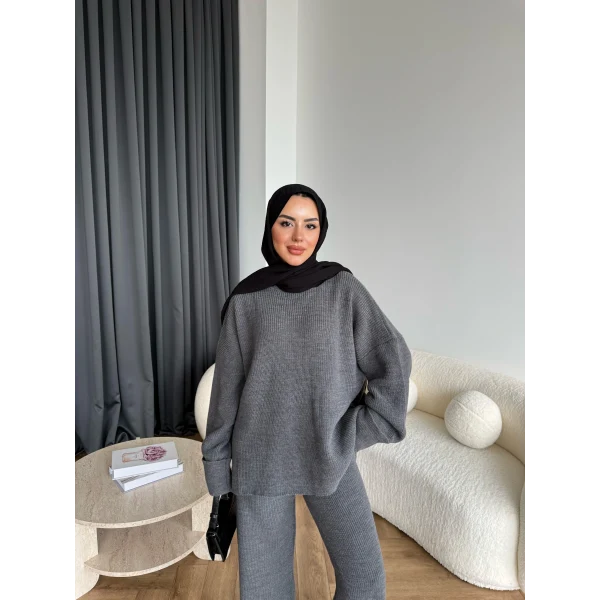 Harlin Triko Takım - Gri