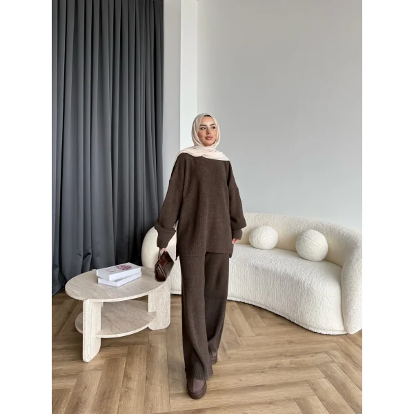 Harlin Triko Takım - Kahve