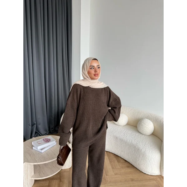 Harlin Triko Takım - Kahve