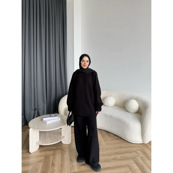 Harlin Triko Takım - Siyah