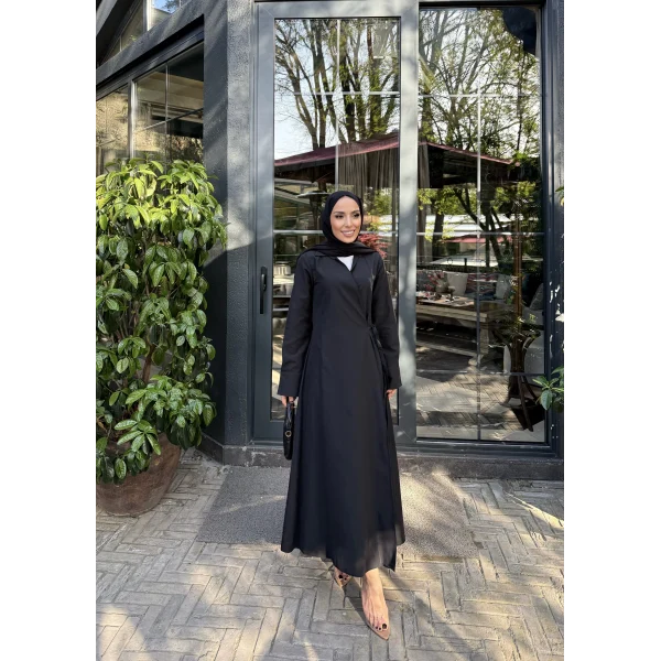 Havan Çapraz Elbise - Siyah