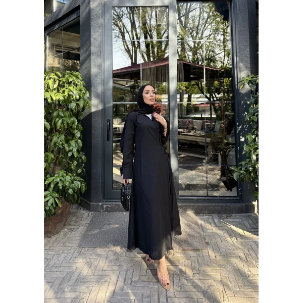 Havan Çapraz Elbise - Siyah