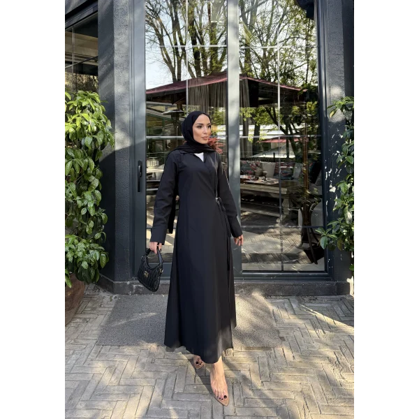Havan Çapraz Elbise - Siyah