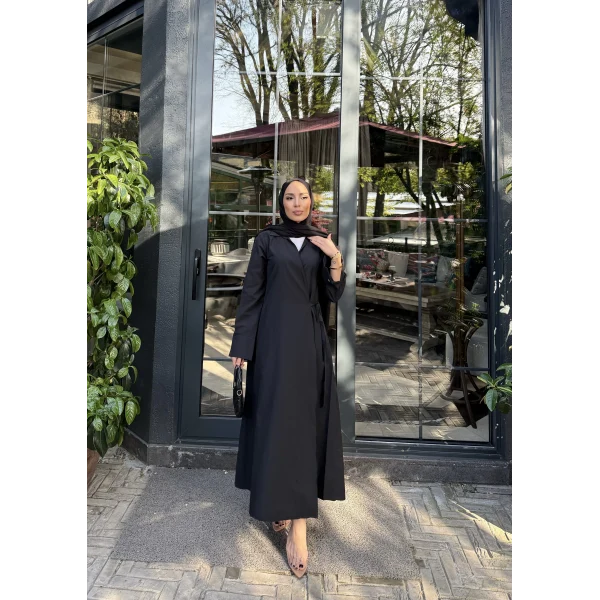 Havan Çapraz Elbise - Siyah