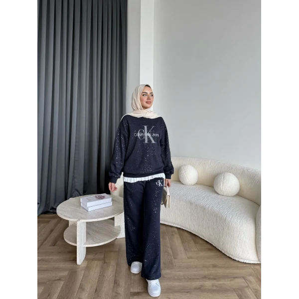 Hps-Muadil Simli Eşofman Takım - Lacivert