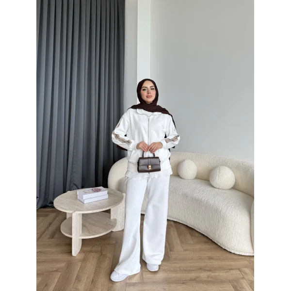 Hps-Yan Şeritli Muadil Takım - Beyaz