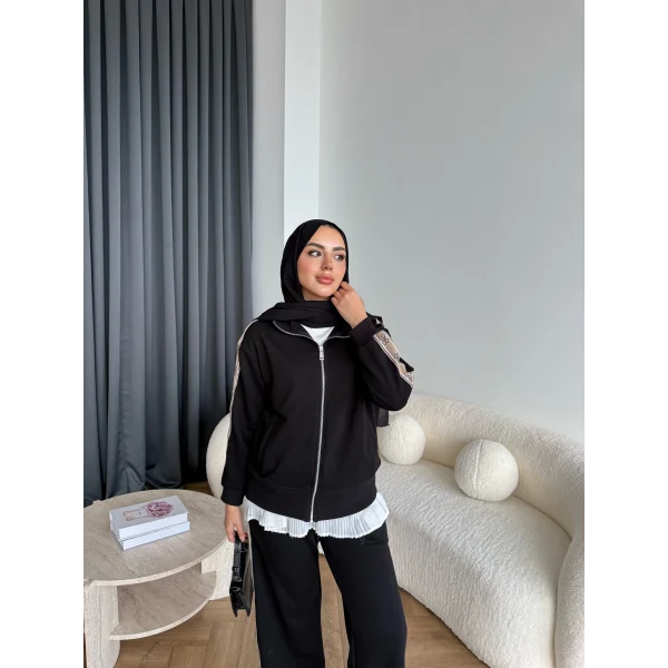 Hps-Yan Şeritli Muadil Takım - Siyah