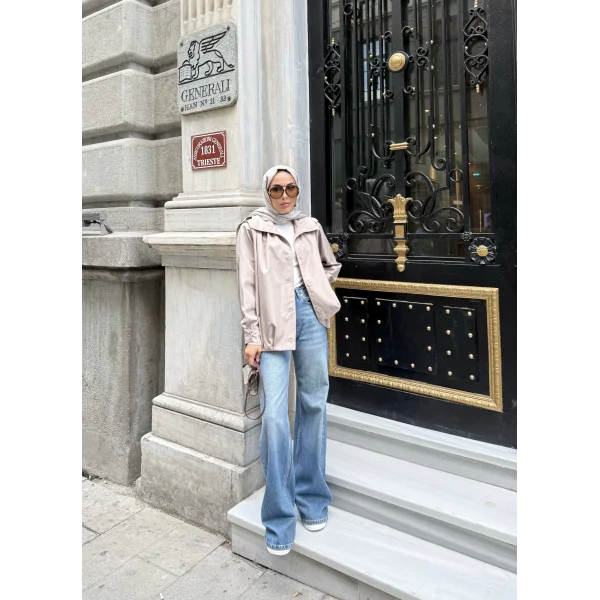 İsra Düğmeli Ceket - Bej