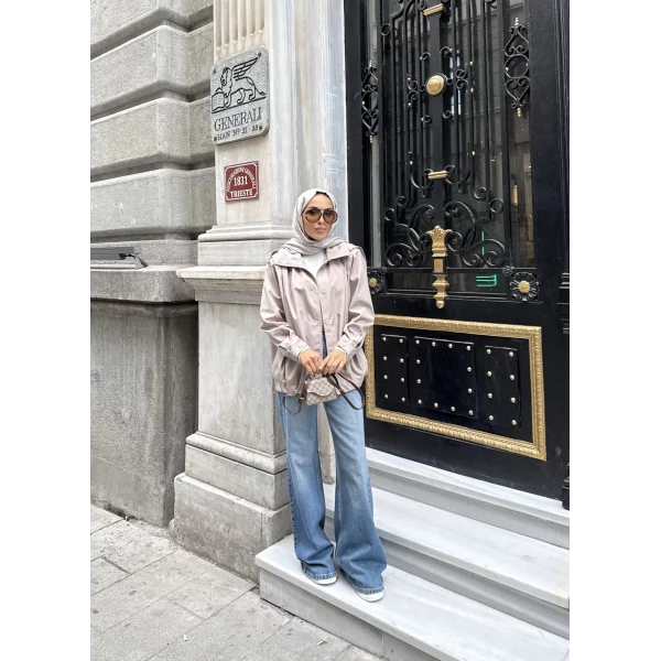 İsra Düğmeli Ceket - Bej