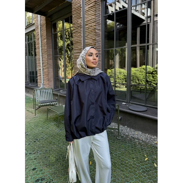 İsra Düğmeli Ceket - Lacivert