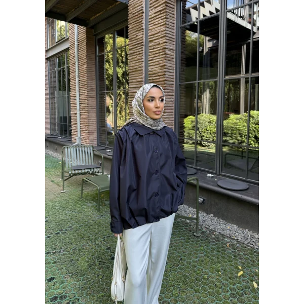 İsra Düğmeli Ceket - Lacivert