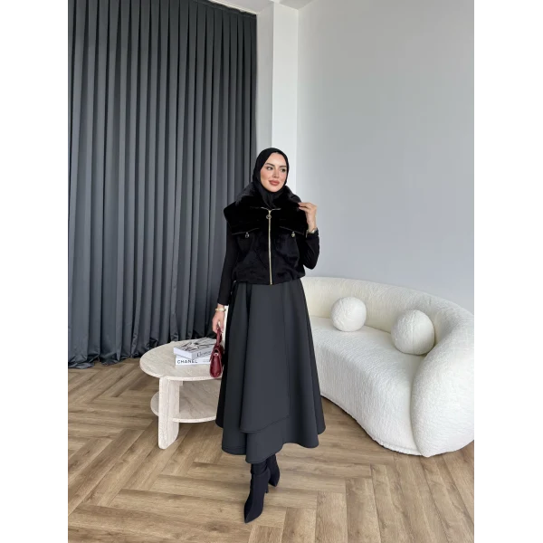 Karmilla Kürk Detay Yelek