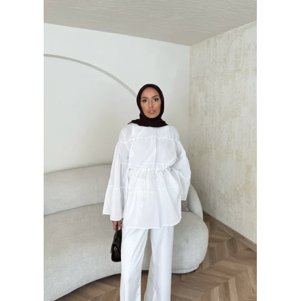 Kat Kat Gömlek - Beyaz