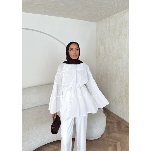 Kat Kat Gömlek - Beyaz