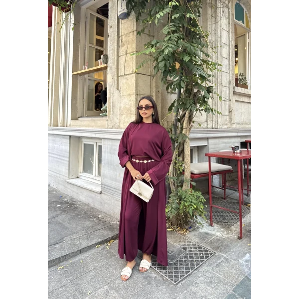 Kayla Kimonolu Oysh Takım - Bordo