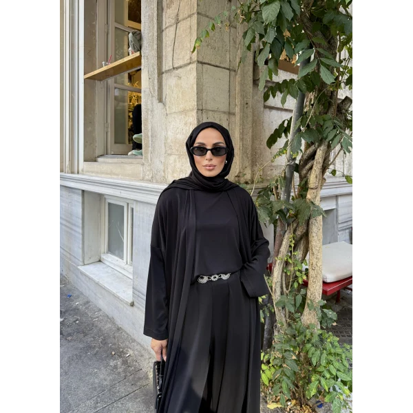Kayla Kimonolu Oysh Takım - Siyah
