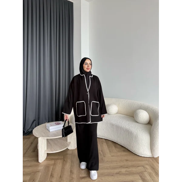Kuzy Cepli Triko Takım - Siyah