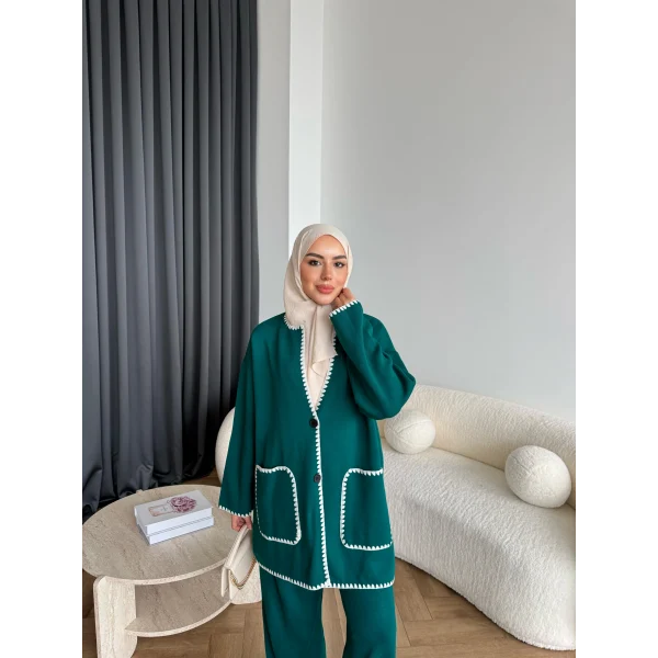 Kuzy Cepli Triko Takım - Yeşil