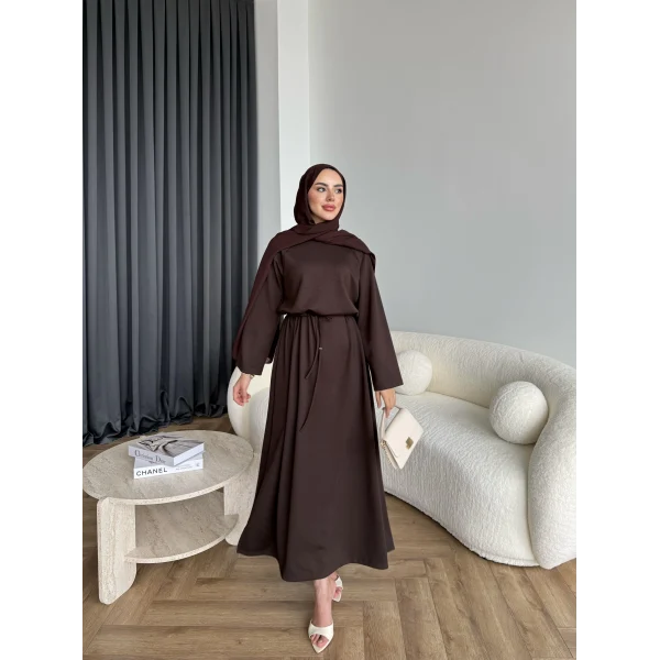 Lasa Oysh Elbise - Acı Kahve