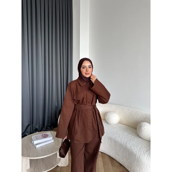 Lenesa Kot Takım - Kahve