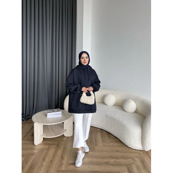 Lidya 3 İplik Sweat - Lacivert