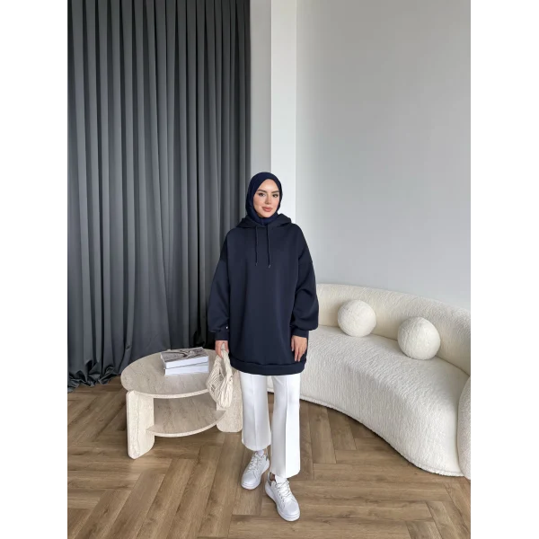 Lidya 3 İplik Sweat - Lacivert