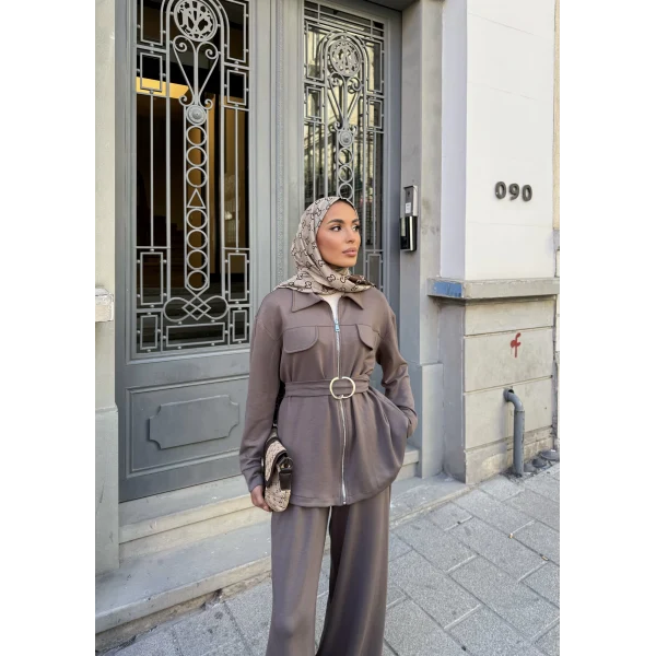 Loya Cepli Oysh Takım - Vizon