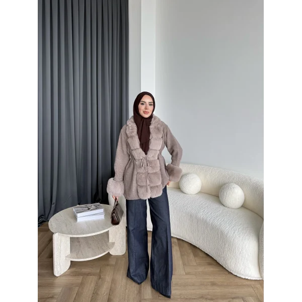 Luella Kürk Detaylı Hırka - Vizon